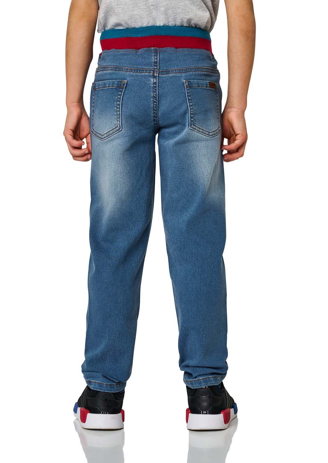 JAKO-O Gerade Jeans JAKO-O Kinder Bequemhose Jeansoptik, lightblue denim – Bild 5 von 5