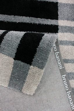 Hochflor-Teppich Cameo-Bordüre, Bruno Banani, rechteckig, Höhe: 27 mm, gestreiftes Muster mit Bordüre, angenehme Haptik, Streifen