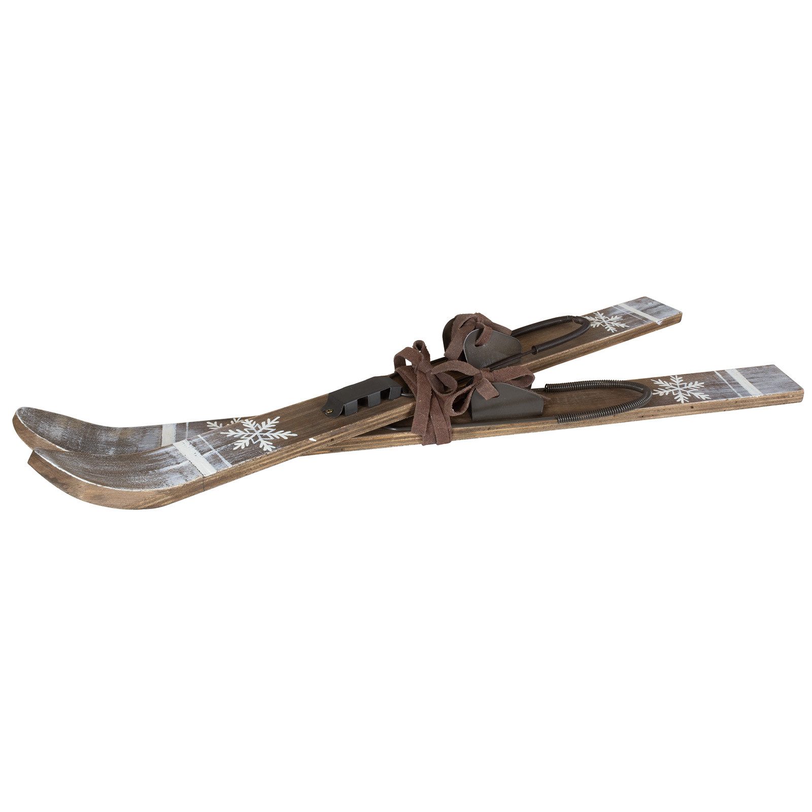Christmas Paradise Dekoobjekt Deko Ski aus Holz versch. Varianten 50 bis 75cm (Wanddeko oder Tischdeko), mit Bindung und Skistöcken / Skischuhen – Bild 2 von 3