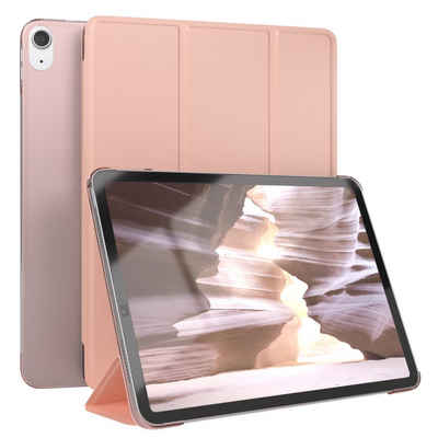 EAZY CASE Tablet-Hülle Smart Case für Apple iPad Air 4 2020 / Air 5 2022 10,9 Zoll, Tabletschutz Tabletcase kratzfeste Schutzabdeckung Flip Etui Rosé Gold