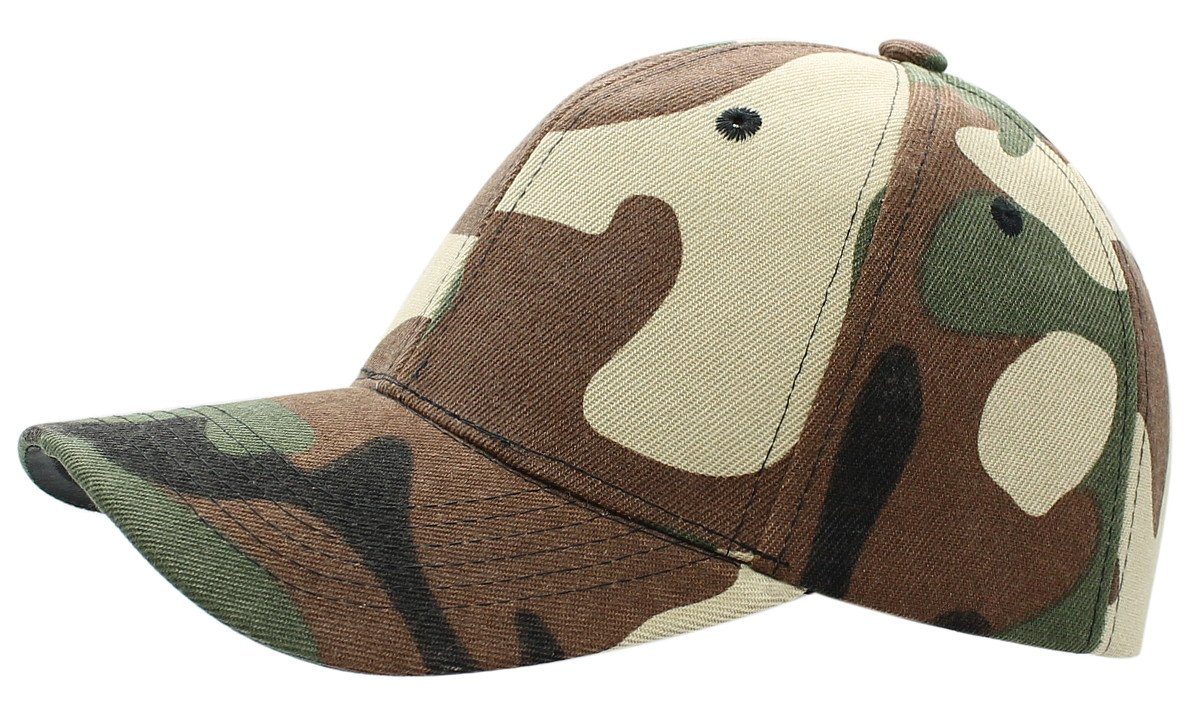 dy_mode Baseball Cap Basecap Herren Kappe Camouflage Army Muster Damen Schirmmütze mit Belüftungslöcher K105-LightArmy