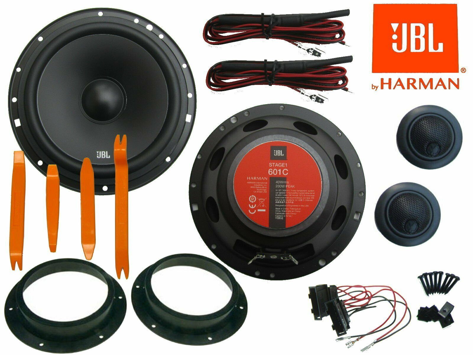 DSX JBL Set passend für VW Bus T5 Transporter Tür vorne + Hebel 200 W Auto-Lautsprecher (40 W)
