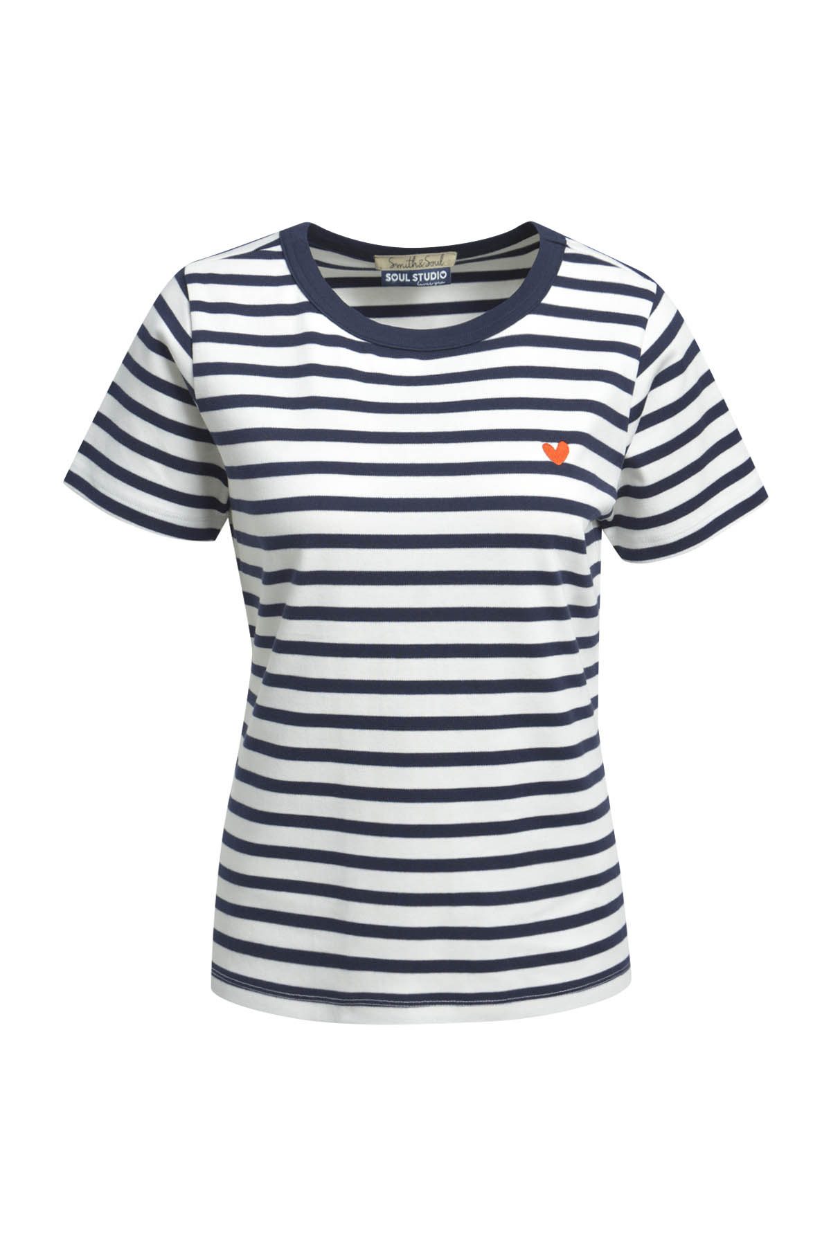 Smith & Soul T-Shirt im Streifendesign, Stickerei vorn günstig online kaufen