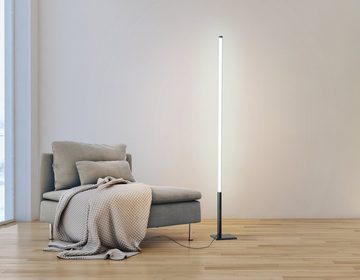 EGLO LED Stehlampe Picacha 1, Leuchtmittel inklusive, Eck Standleuchte, dimmbar, Fernbedienung, warmweiß-kaltweiß, H 150 cm
