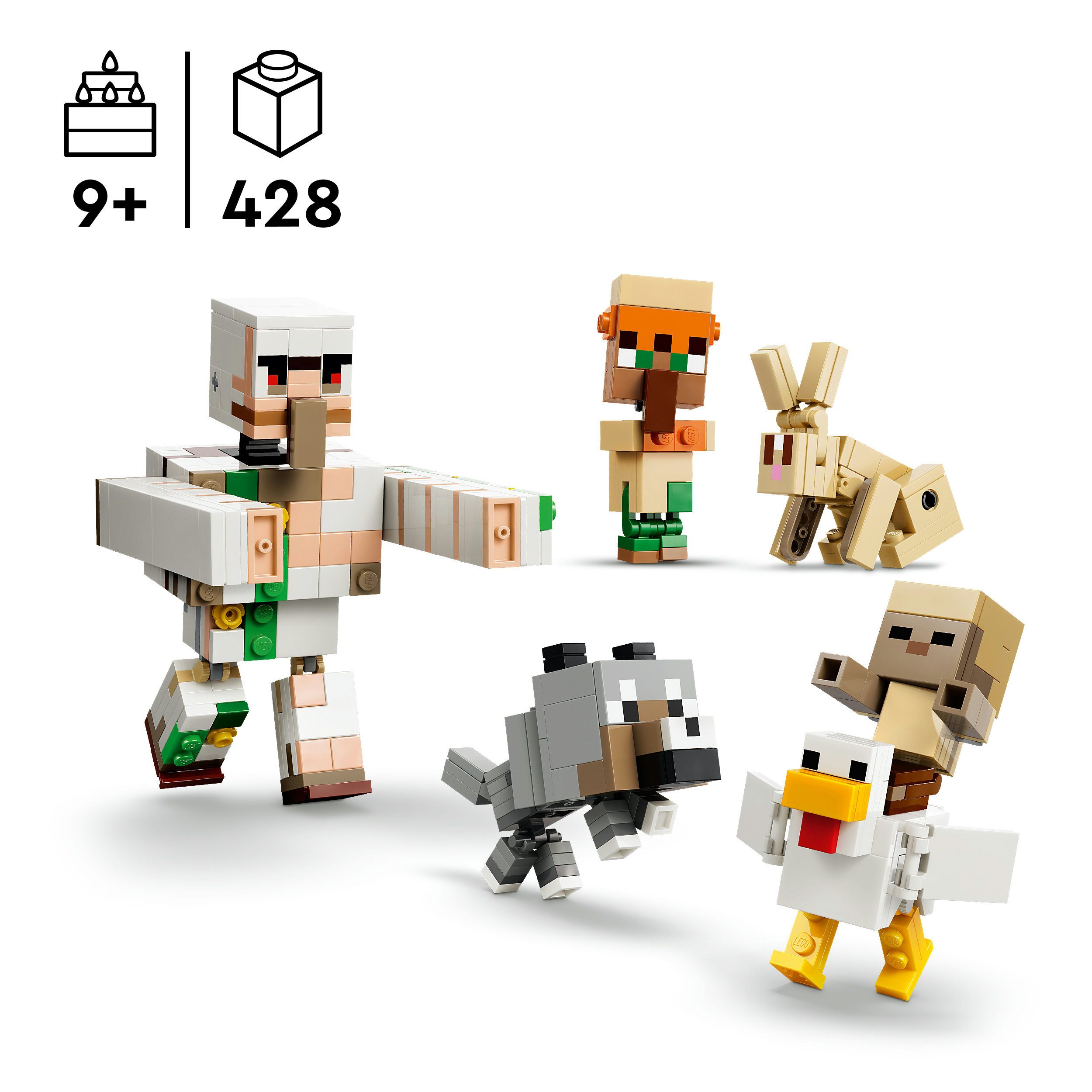 LEGO® Angriff des Hühnerreiters in der Wüste (21592), LEGO Minecraft Konstruktionsspielsteine, (428 St), Made in Europe – Bild 3 von 5