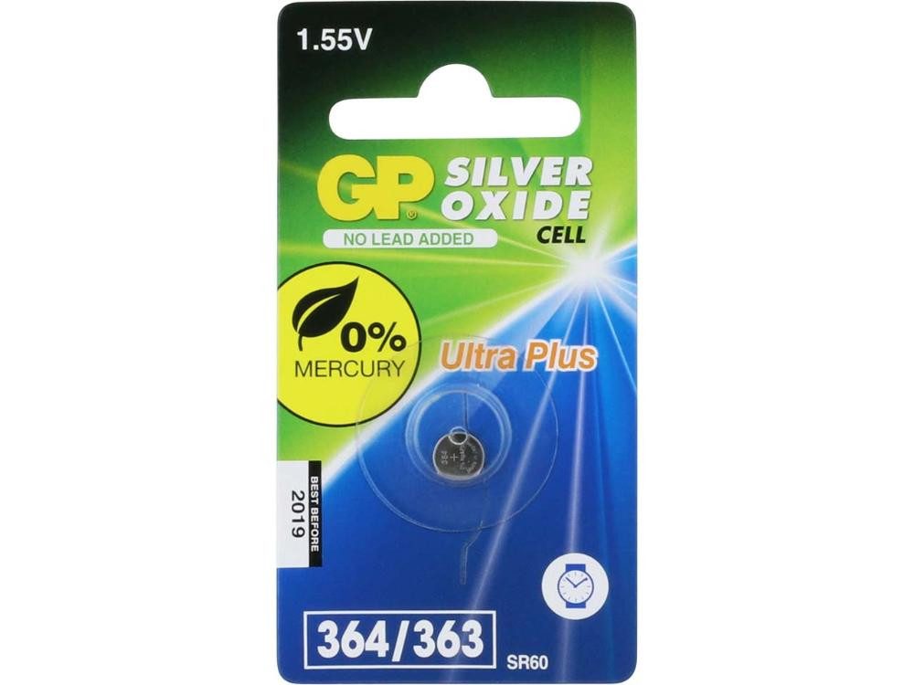 GP Batteries GP Battery Uhrenbatterie 364 'SR60' Knopfzelle, (1,55 V V)