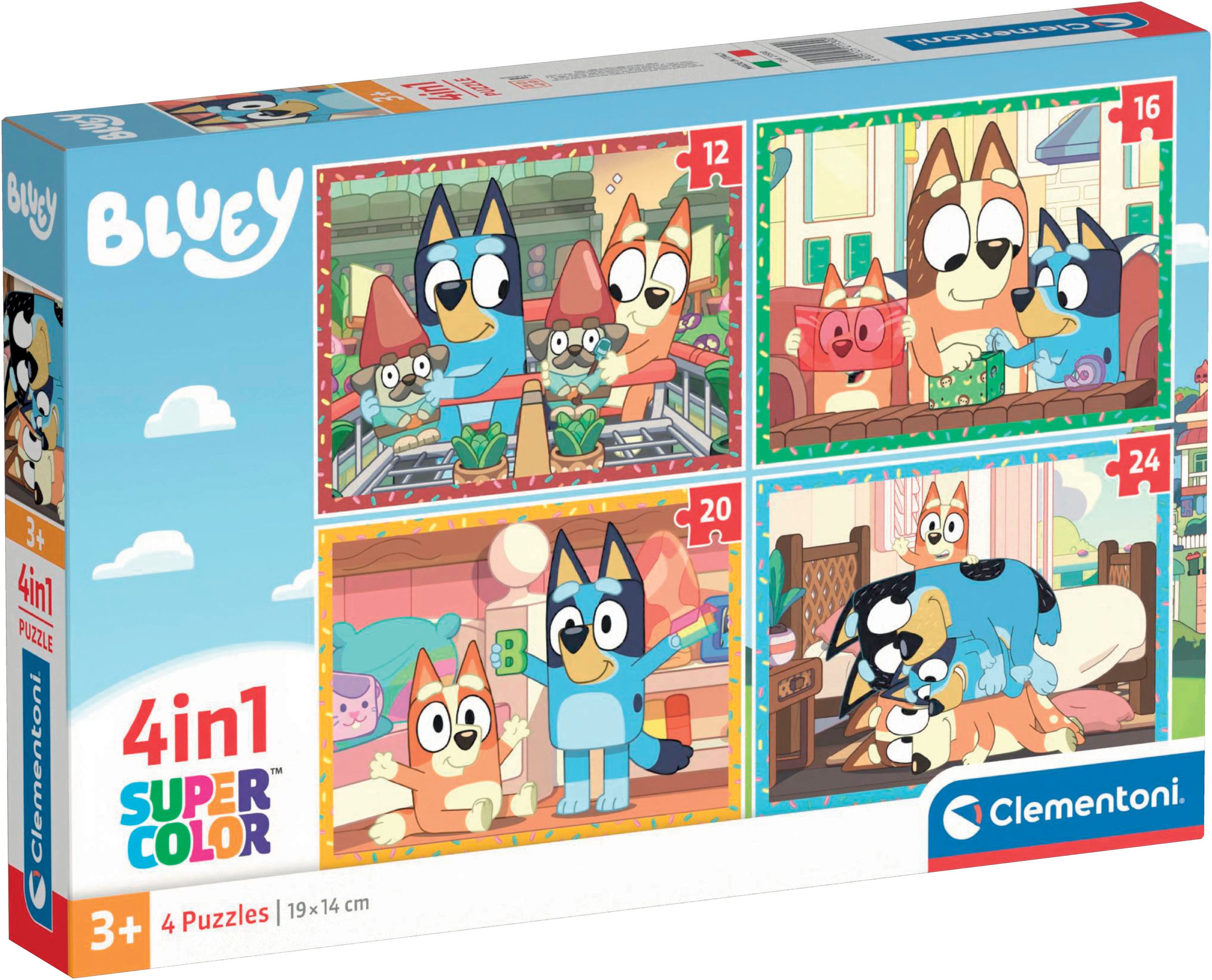 Clementoni® Puzzle Bluey, 4in1 Supercolor, 72 Puzzleteile, Made in Europe günstig online kaufen