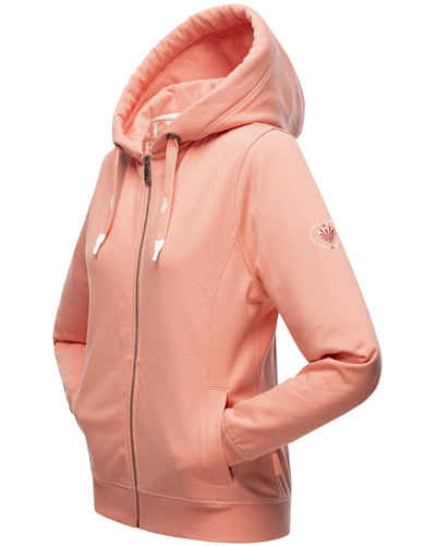 Navahoo Kapuzensweatshirt Engelshaar sportlicher Zip-Hoodie mit dicken Tunnelzugkordeln