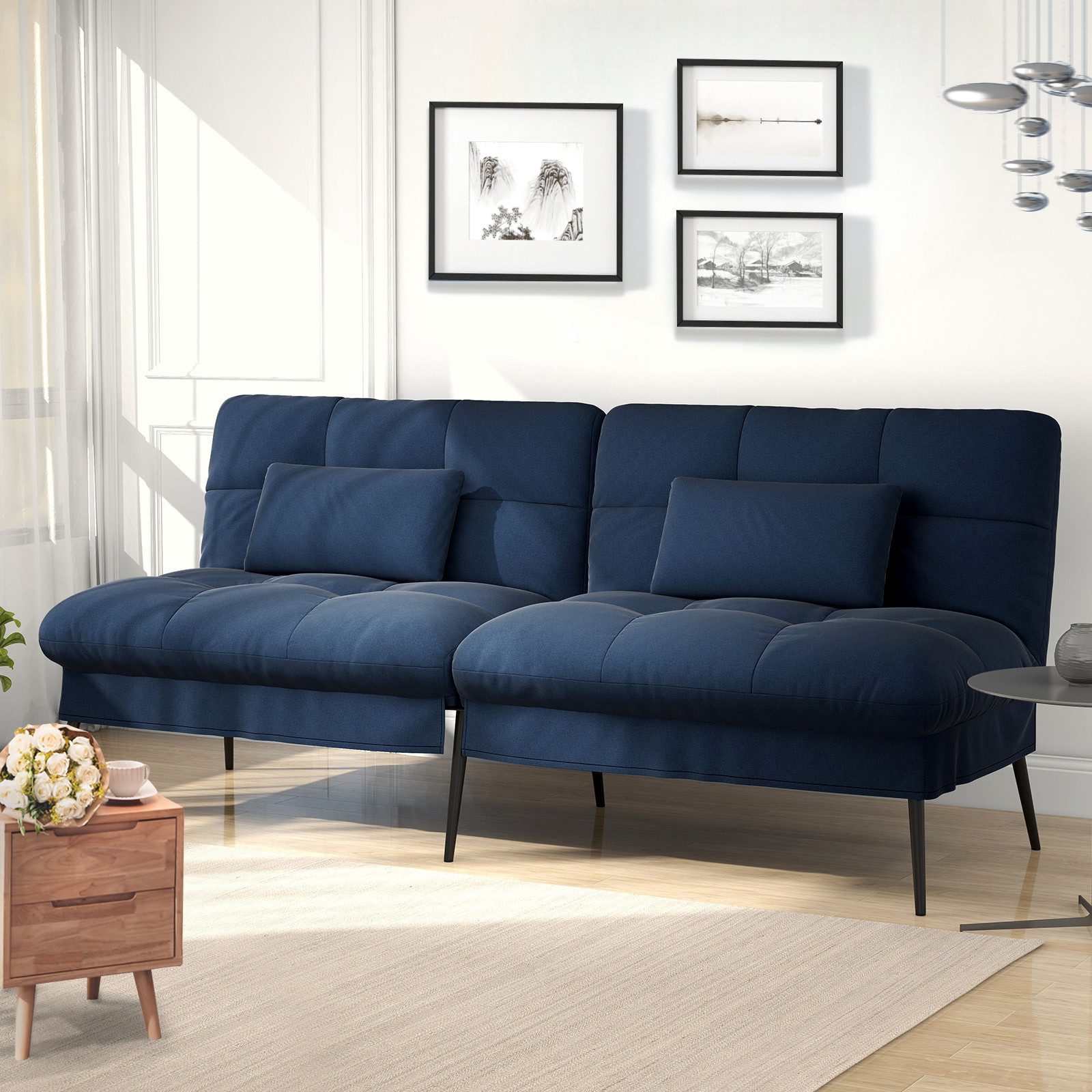 COMHOMA Schlafsofa Bettsofa mit Schlaffunktion, - Einrichtungsbeipiel