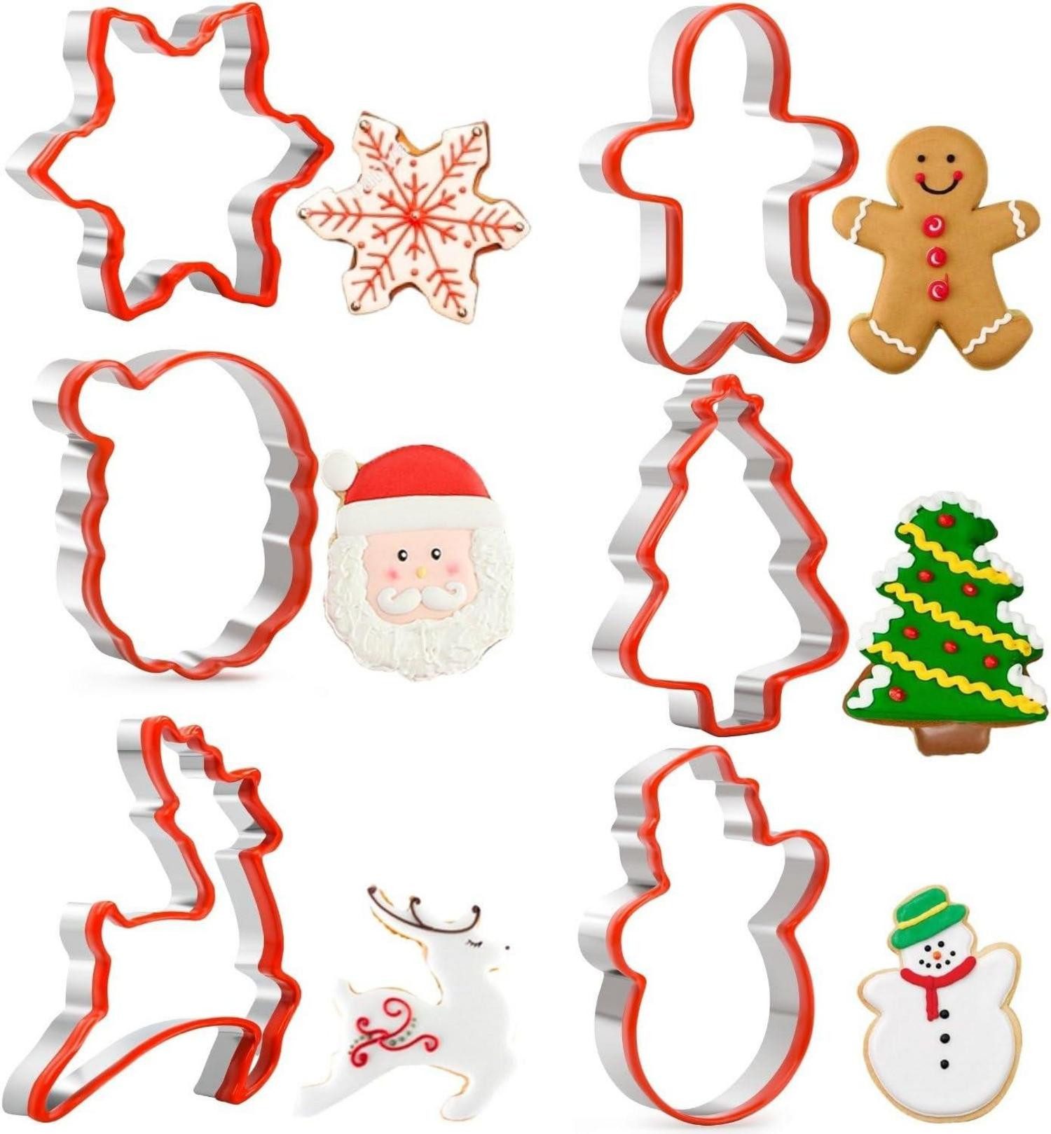 Back-Set Weihnachts-Ausstechformen Kinder Edelstahl Silikonkante Set