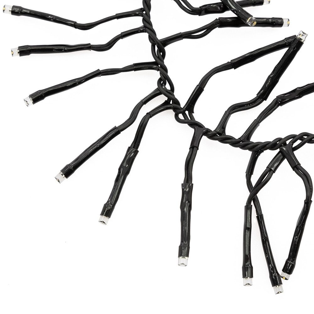 ECD Germany LED-Lichterkette Weihnachtsbeleuchtung Weihnachtslichterkette Christbaumbeleuchtung, Cluster Lichterkette 576 LEDs 4m für Innen & Außen IP44 Warmweiß