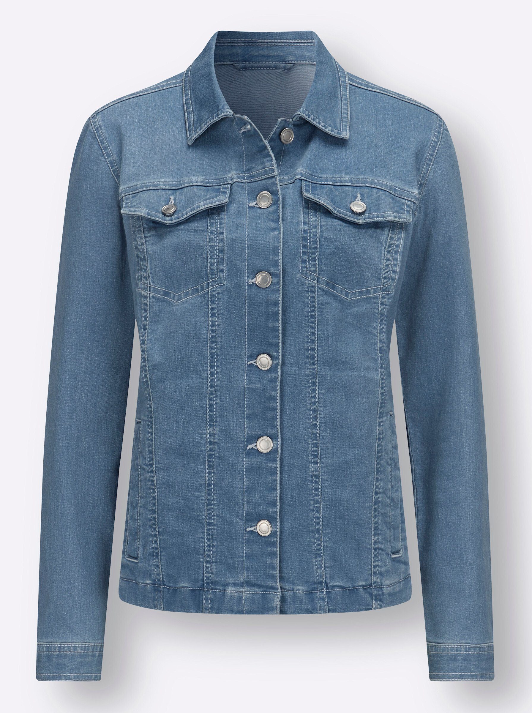 Sieh an! Allwetterjacke Jeans-Jacke Langarm