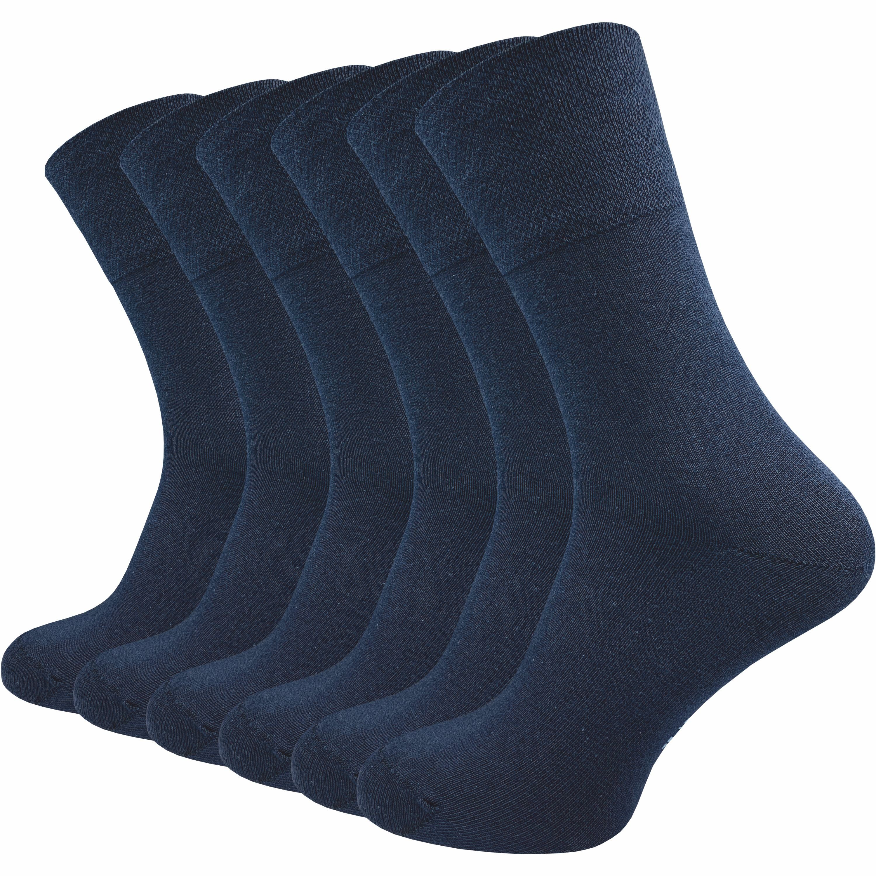 GAWILO Diabetikersocken für Damen ohne Gummidruck & ohne drückende Naht (6 Paar) Extra breiter Piquet-Strick am Komfortbund der nicht einschneidet