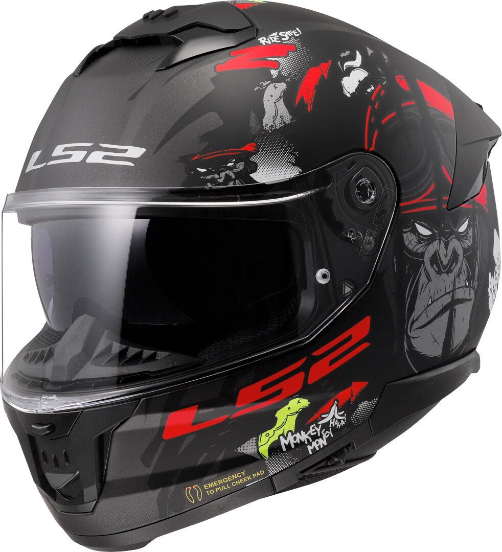 Motorradhelm FF808 Stream II Angry Monkey Helm