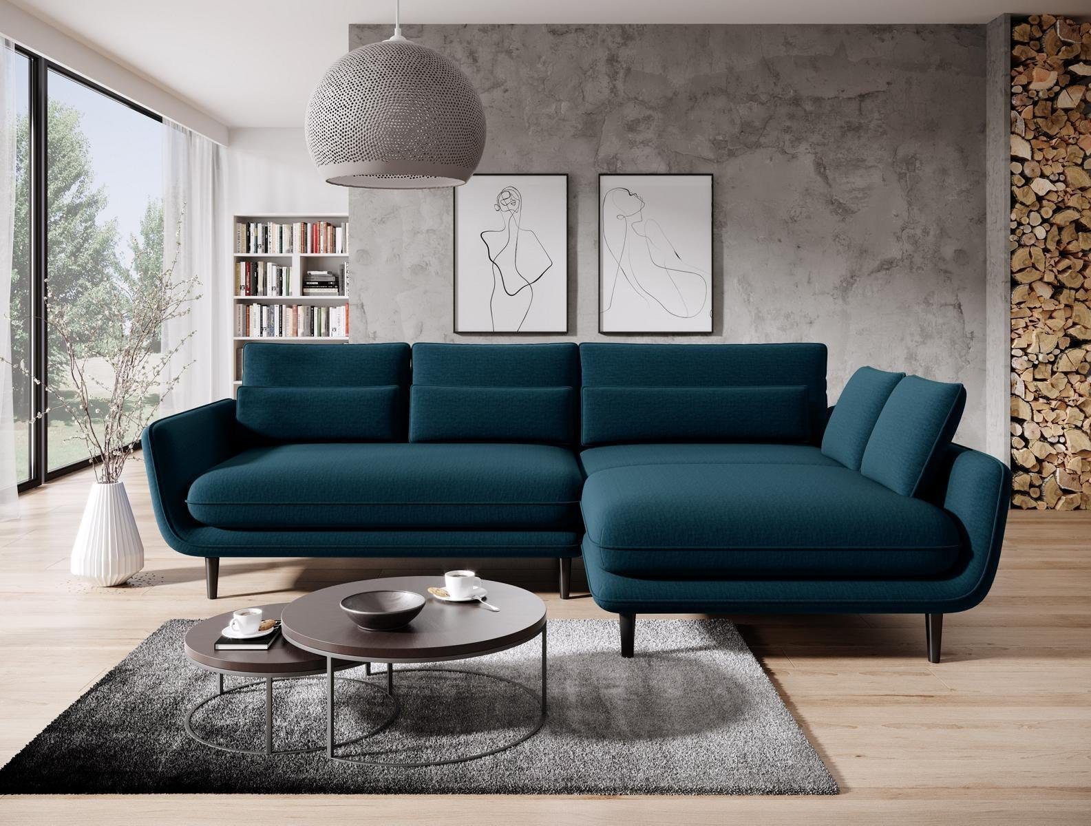 JVmoebel Ecksofa Ecksofa Sofa Couch Polster Wohnlandschaft Textil Eck Sofa, Made in Europe