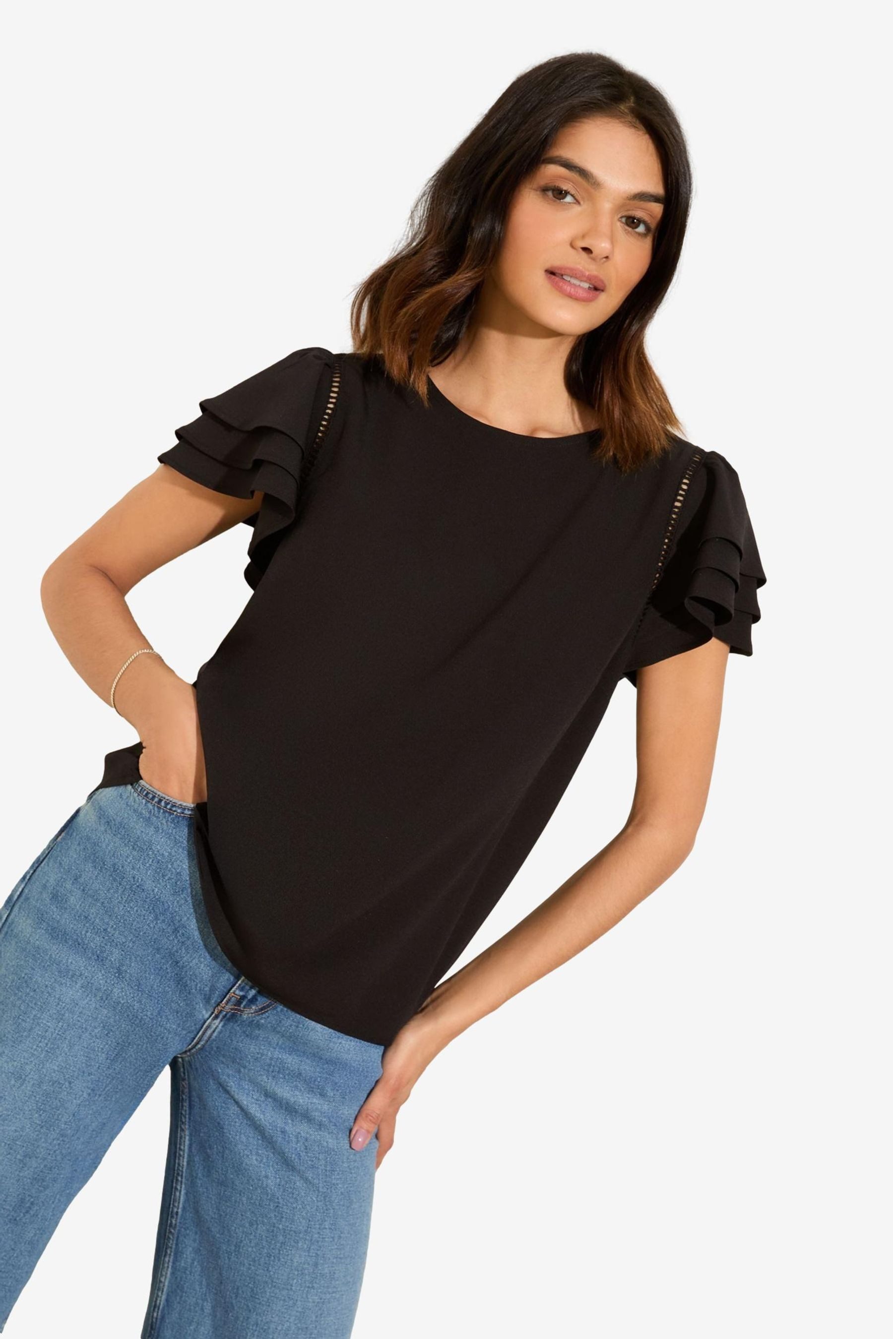 Friends Like These Rüschenbluse Friends Like These Bluse mit Rüschen, Petite (1-tlg)