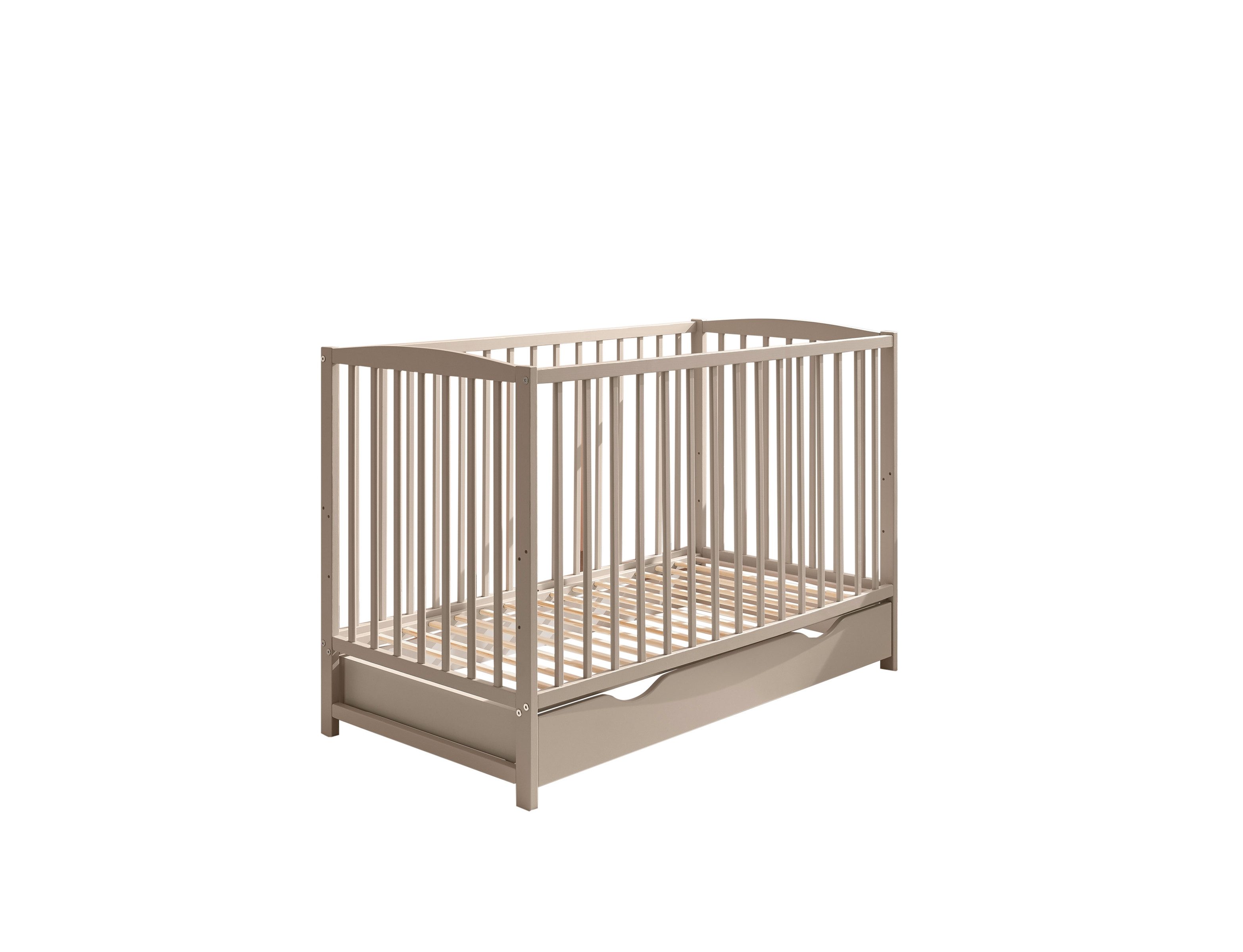 PREISBRECHER Babybett TEFFY, in Kaschmir, Nadelholz massiv - 74x84x145cm (BxHxT)