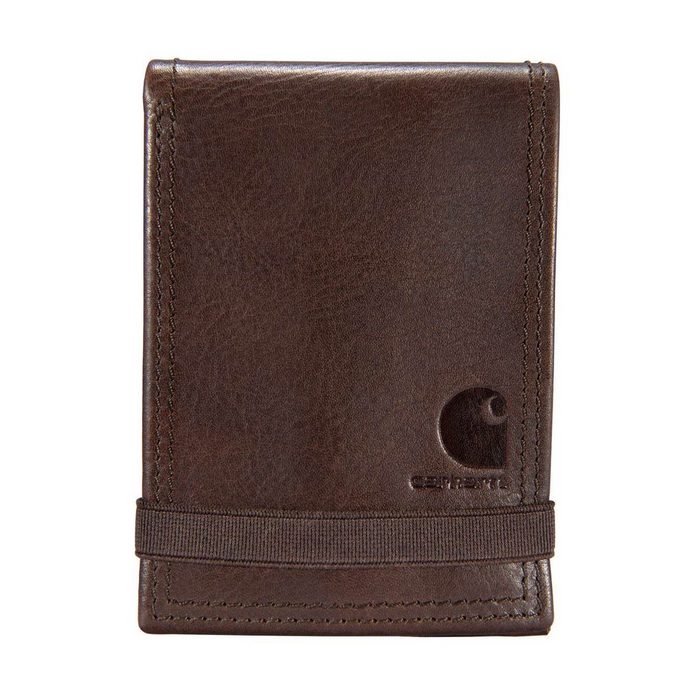 Carhartt Geldbörse Milled Leather Front Pocket Wallet (1-tlg) mit Elastikbandverschluss
