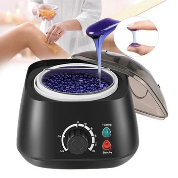 oyajia Haarentferner-Set Wachswärmer Wax Heater Wachserhitzer Hair Removal Waxing Wachsgerät, SmartClick-Präzisionstrimmer, Hause Haarentfernung mit 4 Wachsbohnen, 20 Holzspateln, 5 foil bowls