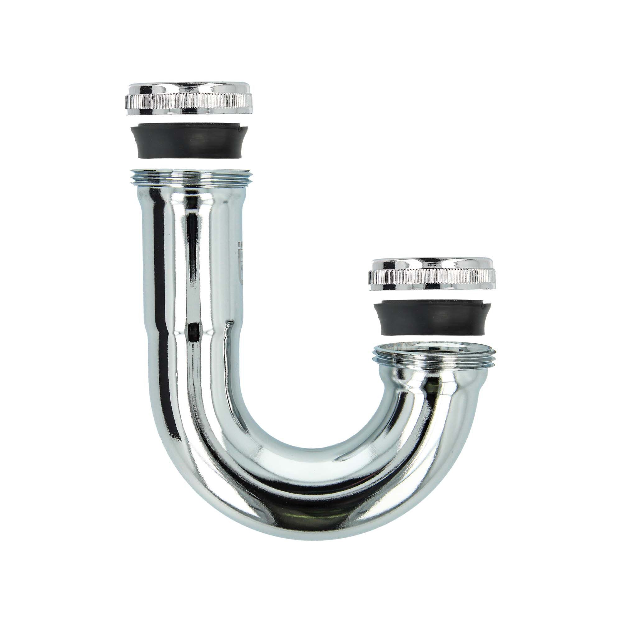 tecuro Siphon Siphonbogen Ø 32 mm, komplett mit Verschraubungungen 1 1/4 Zoll