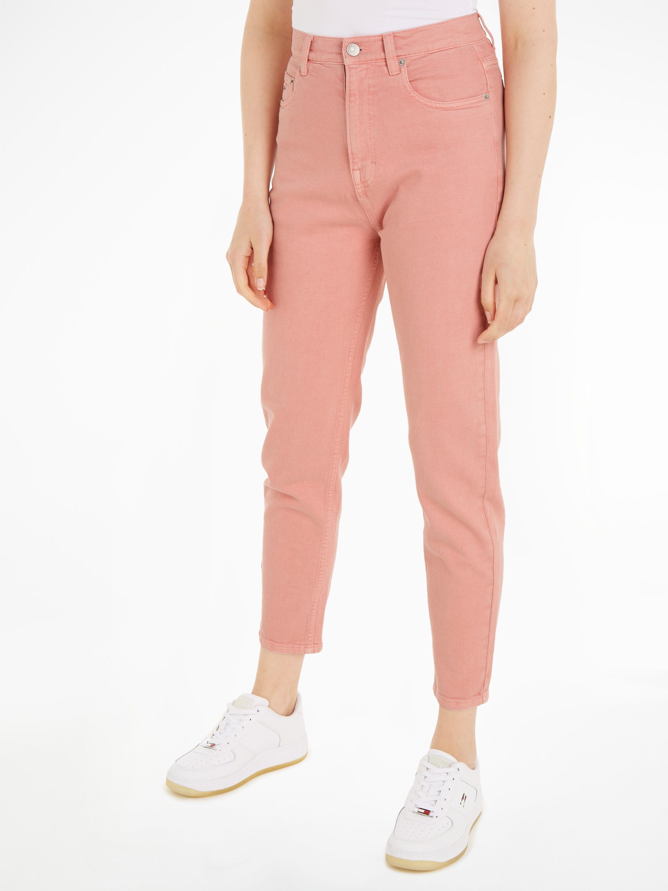 Tommy Jeans Webhose TJW MOM SLIM UH GD mit Logostickerei