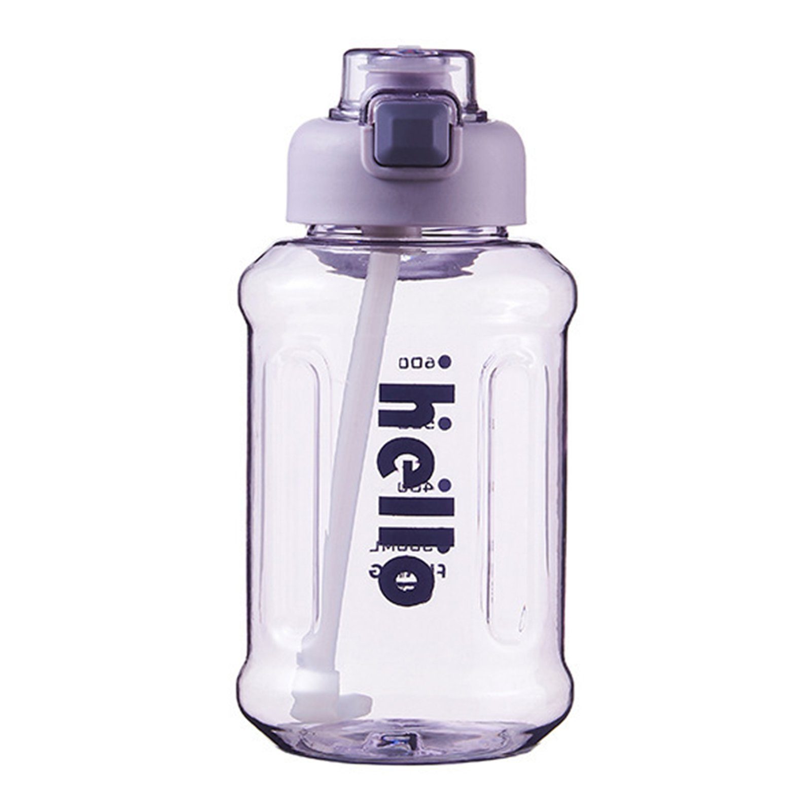 Blusmart Trinkflasche Tragbarer Stroh-Wasserbecher Mit Griff, Hoher Kapazität, Versiegelter, Trinkflasche purple 800ml