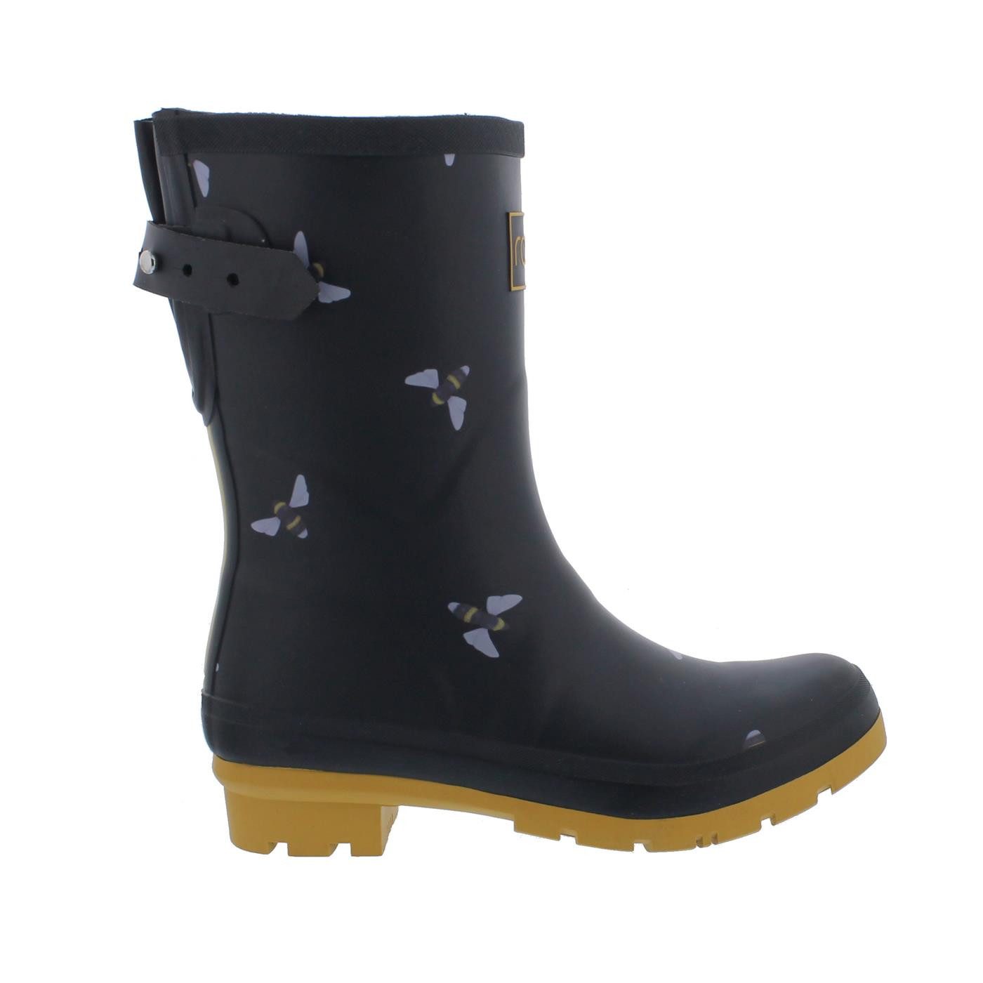 Rajn Rajn Gummistiefel, Bee Mid-Boot, Black, günstig online kaufen