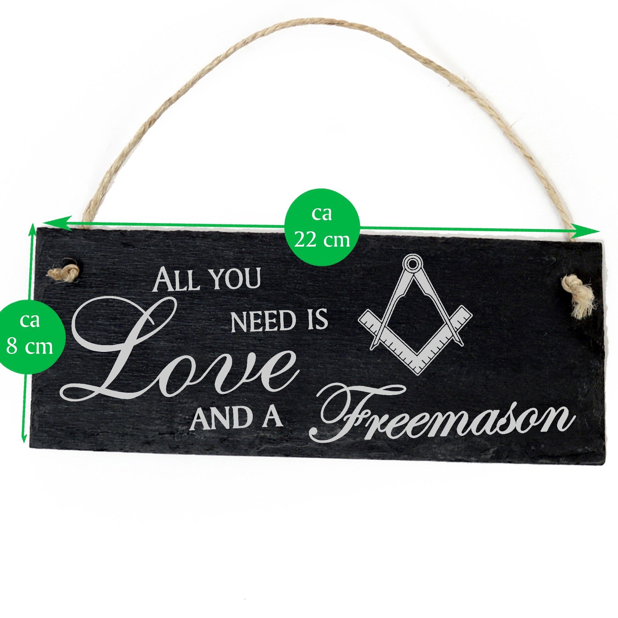 Love Hängedekoration you is need Freimaurer 22x8cm Dekolando Freemason All a and