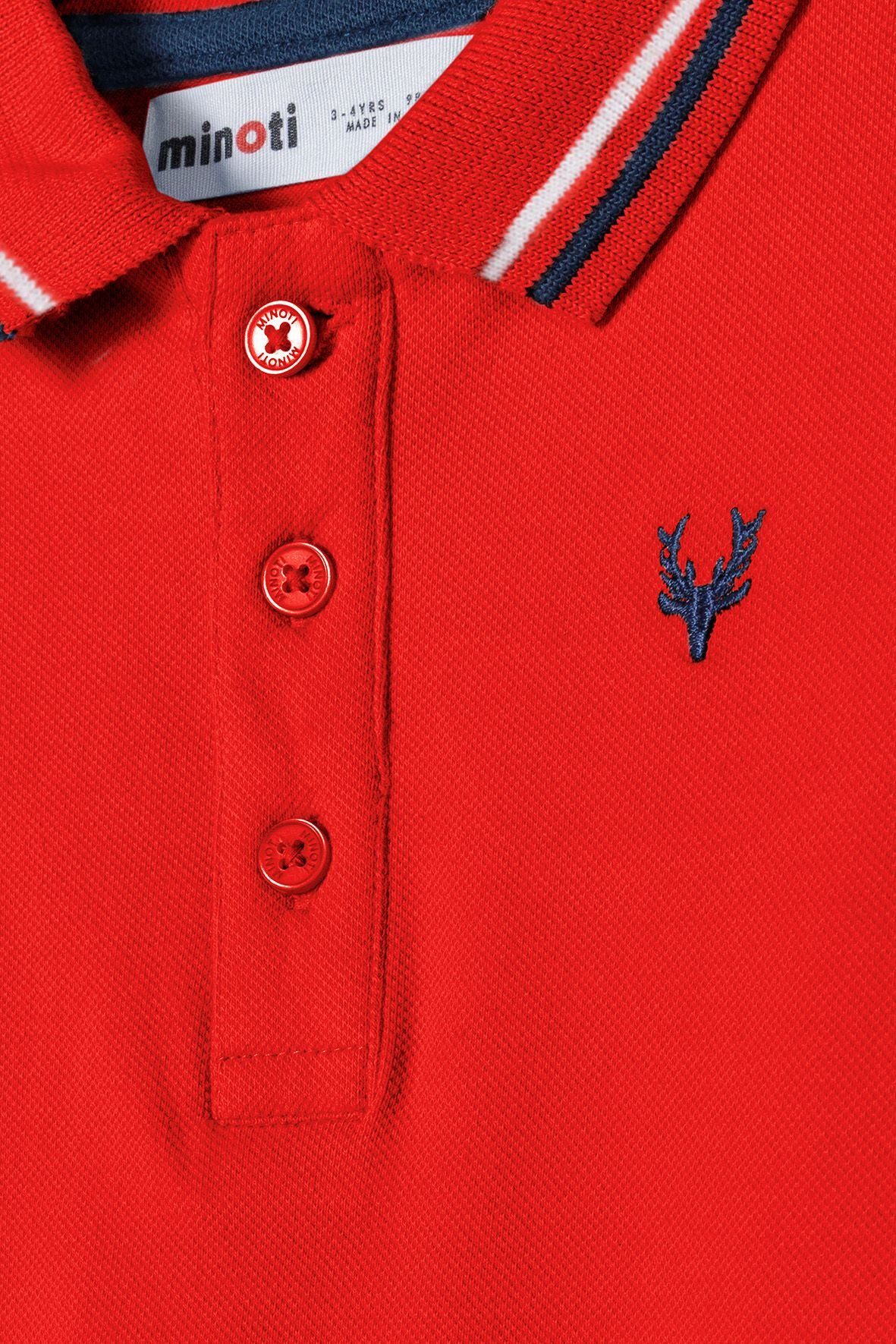 (12m-14y) Langärmlig Rot Poloshirt MINOTI