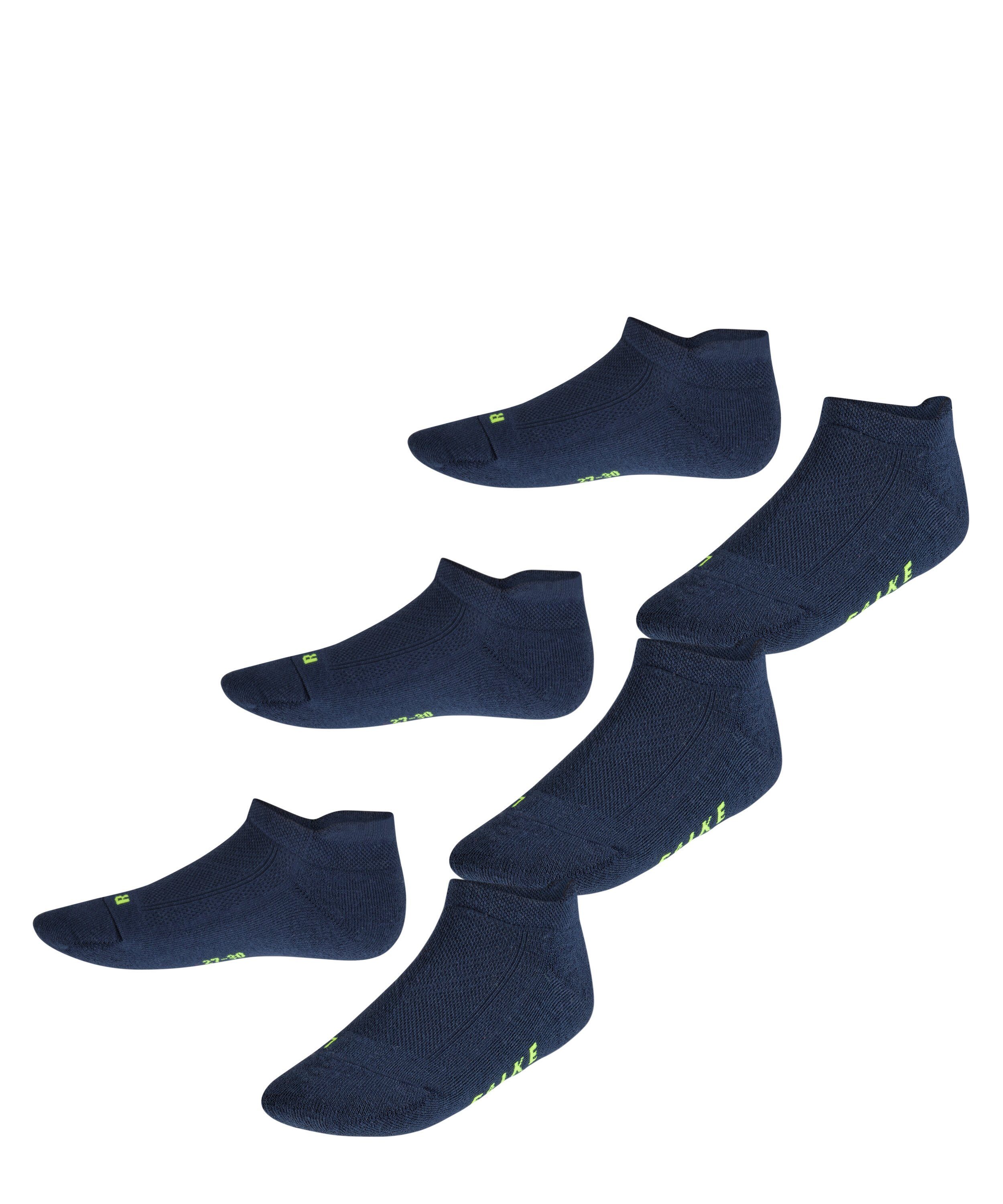 FALKE Sneakersocken Cool Kick 3-Pack (3-Paar) mit ultraleichter Plüschsohle marine (6120)