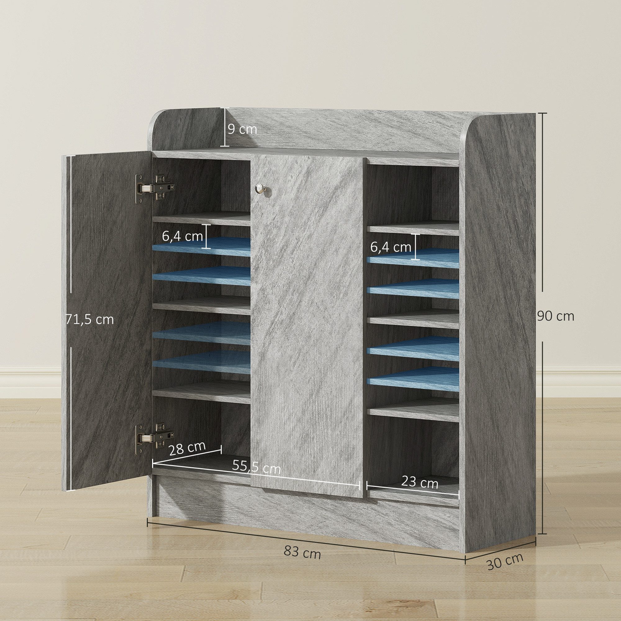HOMCOM Schuhschrank (Set, 1-St., 1er Set) Platz für bis zu 12 Paar Schuhe