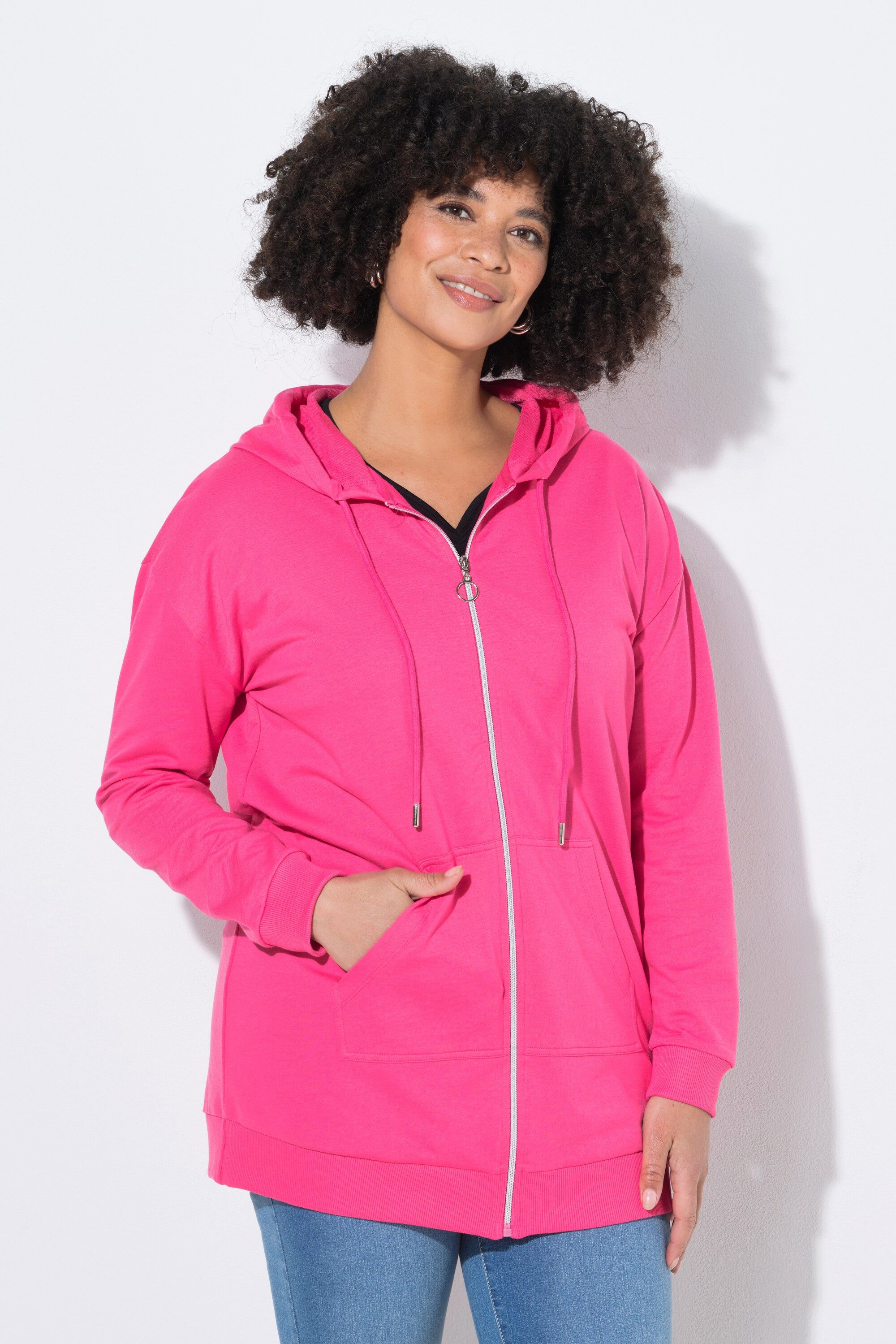 Sweatjacke Sweatjacke oversized Kapuze Zipper