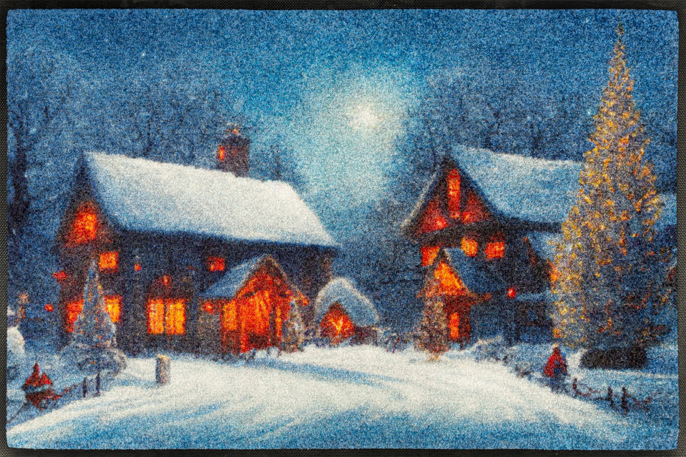 wash+dry by Kleen-Tex Fußmatte Twinkle Village, rechteckig, Höhe: 7 mm, was günstig online kaufen