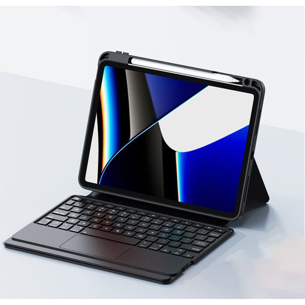 GelldG Tastatur für iPad Pro 12.9 2021/2020/2018, Bluetooth Tastatur Hülle  Tastatur
