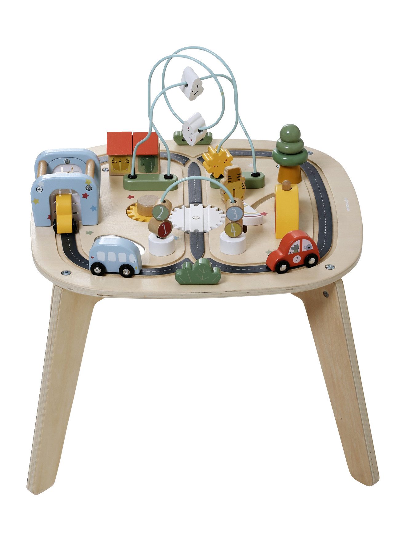 vertbaudet Lernspielzeug Baby Activity-Tisch mit Autos, Holz FSC® günstig online kaufen