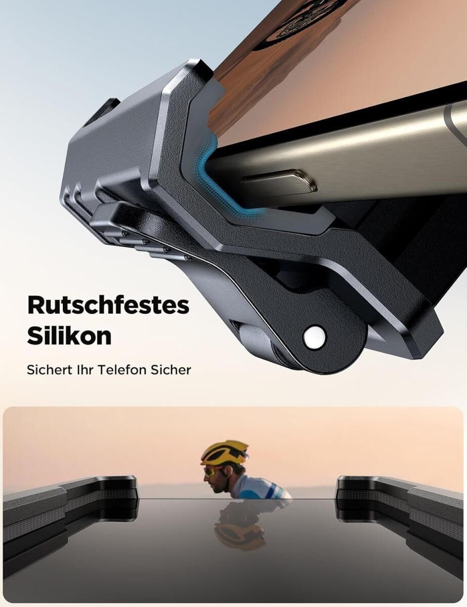 FELIXLEO Halterung Handyhalterung Fahrrad Motorrad Vibration Gedämpft für 47 bis 7 Zoll, (3-tlg)