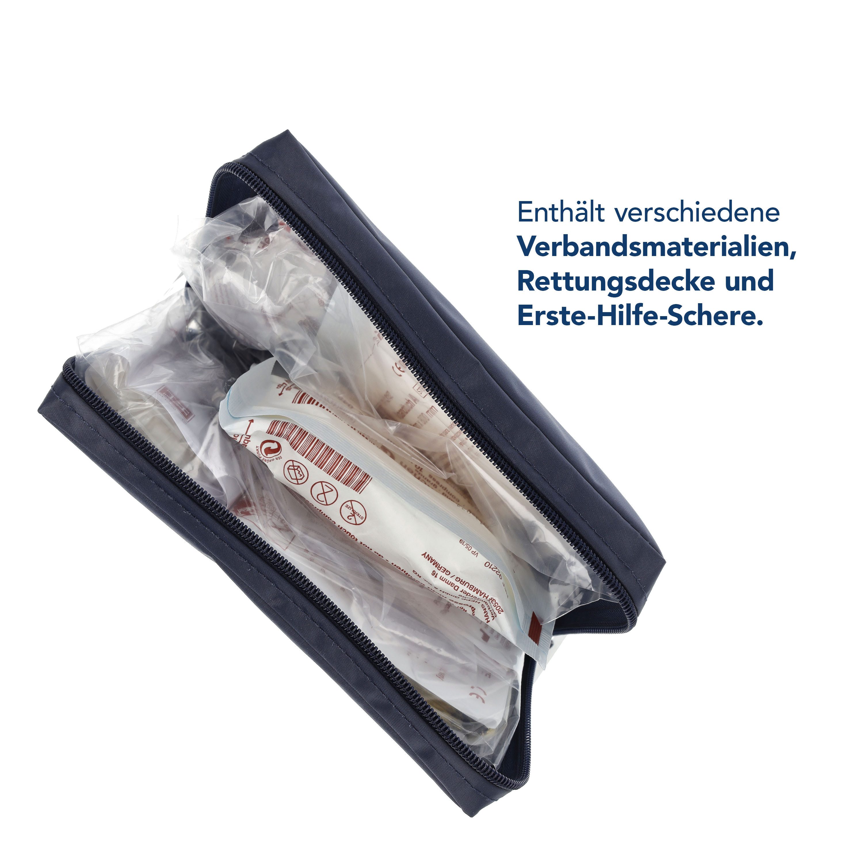 FIRST AID ONLY® KFZ-Verbandtasche Set DIN 13167 mit Warnweste, Erste Hilfe für Motorrad, Fahrrad, Reise