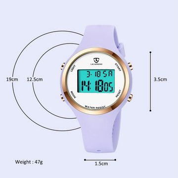 aswan watch mit Bandlängenanpassung Watch, Multifunktionale mit Kalender, Stoppuhr, Alarm und mehr, Kombiniert