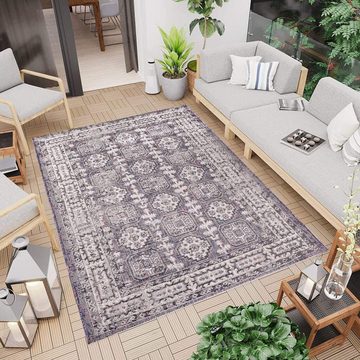 Teppich Outdoor 740, Carpet City, rechteckig, Höhe: 5 mm, In/- Outdoor geeignet, Ornamenten Look, Wohnzimmer, Balkon, Terrasse