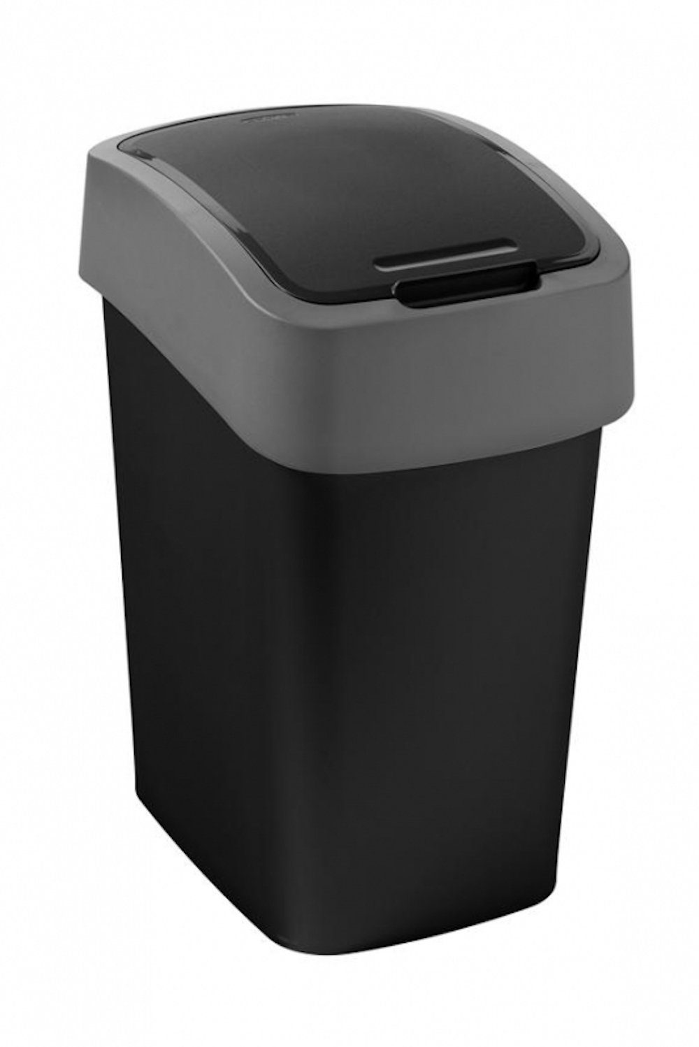 PROREGAL® Mülleimer Abfallbehälter mit Schwing-/Klappdeckel,  9 Liter Fassungsvermögen, Schwing- und Klappdeckel