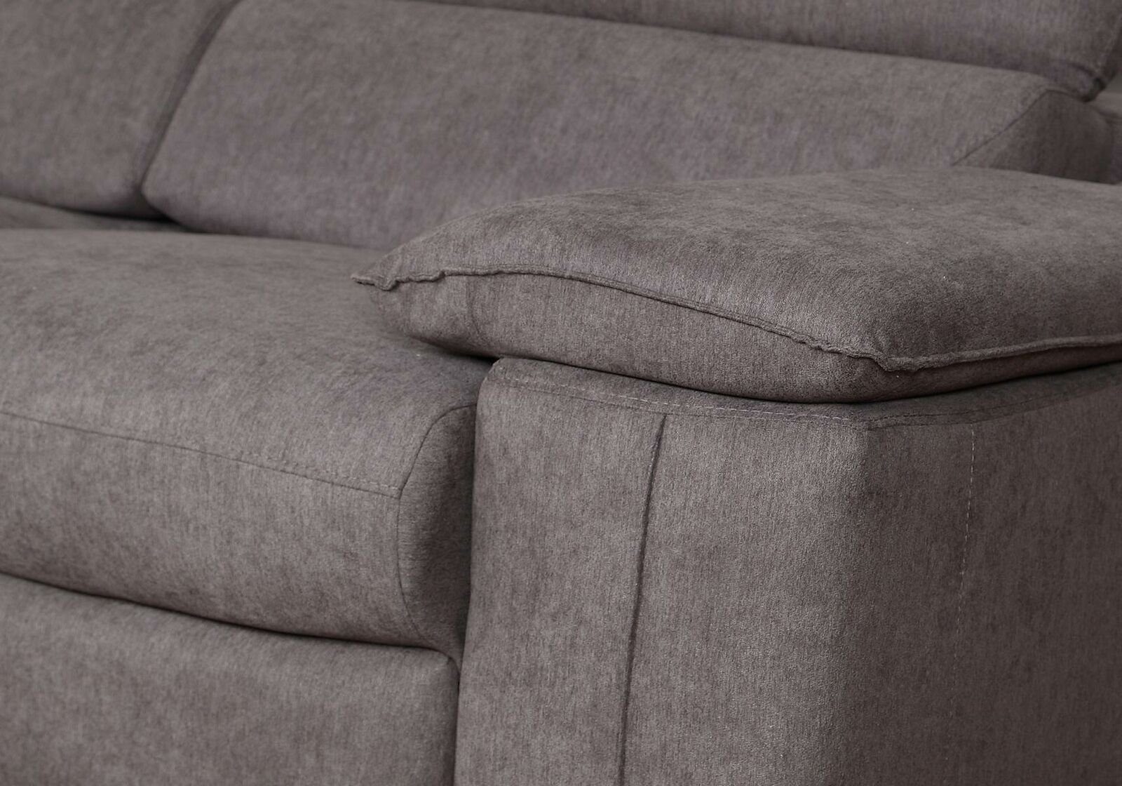L-form Made Designer in Leder Sofa, Couch JVmoebel Ecksofa Graues Sofa Textil Bettfunktion Europe