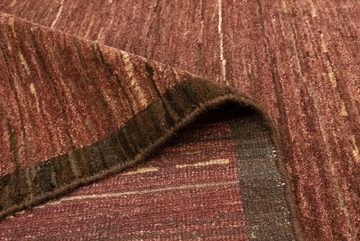 Wollteppich Loribaft Teppich handgeknüpft lachs, morgenland, rechteckig, Höhe: 18 mm, handgeknüpft