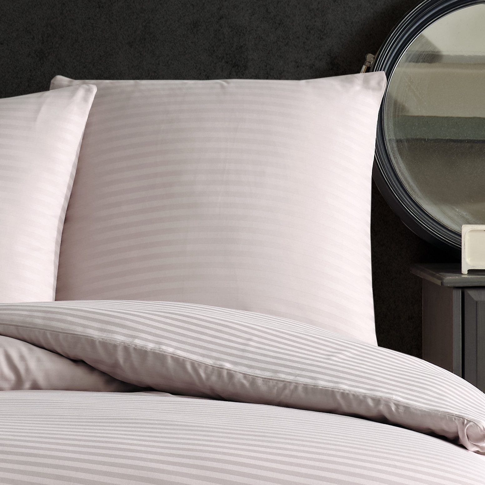 Nordqueen Bettwäsche Nordqueen Satin Gestreift Bettwäsche, 100% Baumwolle, günstig online kaufen