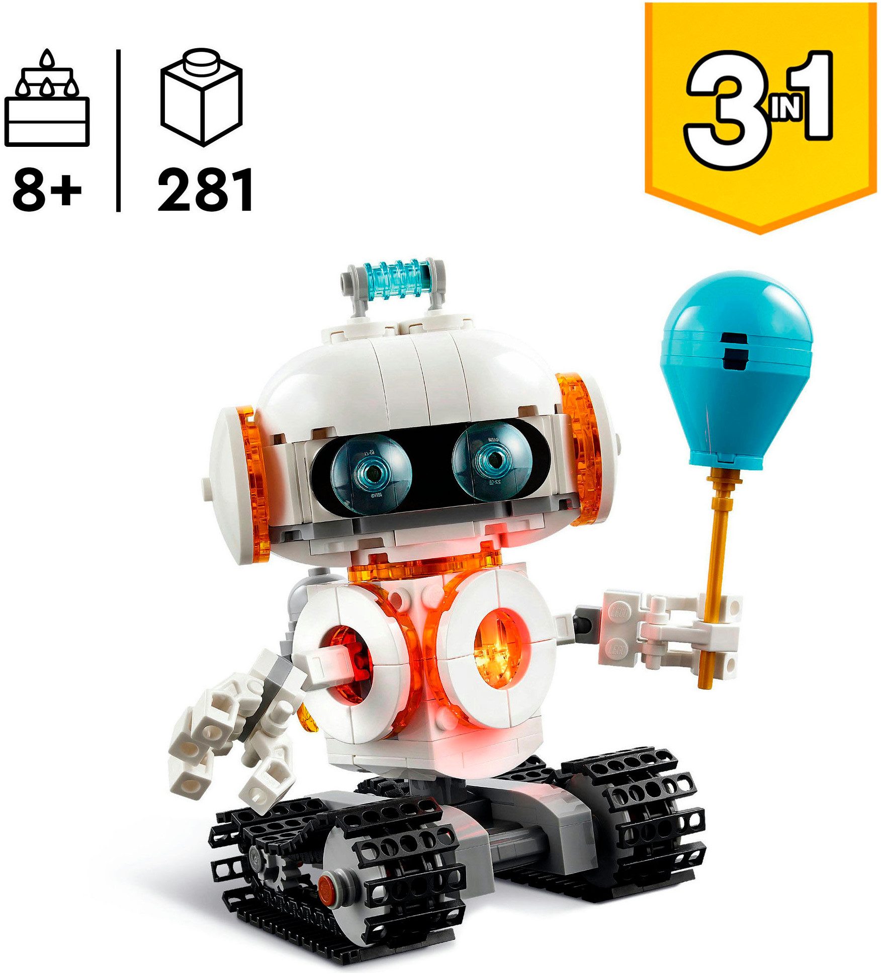 LEGO® Weltraum-Roboter (31164), LEGO Creator Konstruktionsspielsteine, (281 St), Made in Europe
