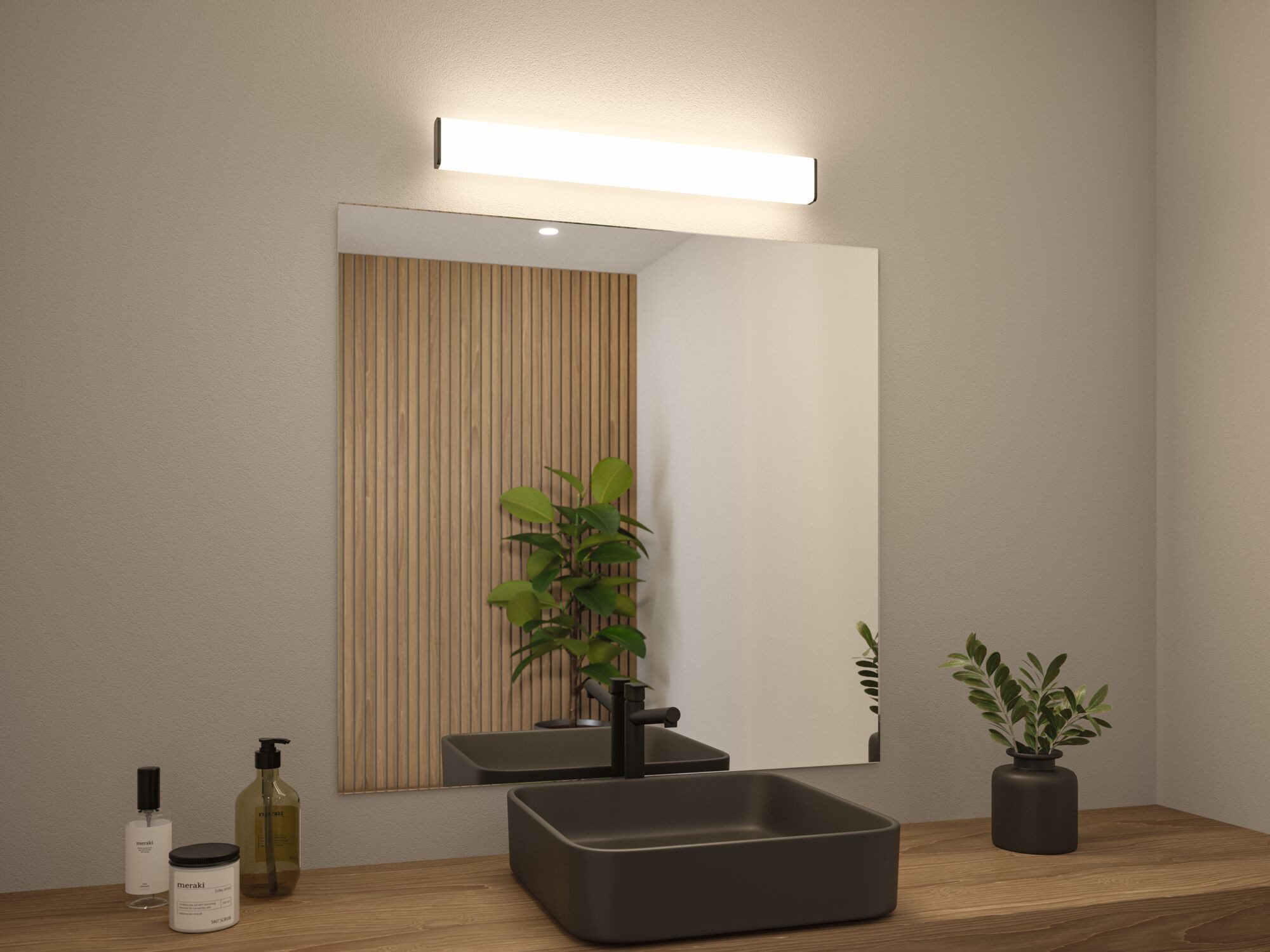 Paulmann LED Wandleuchte Selection Bathroom LED Wandleuchte Nembus IP44 3000K, 230V 11,2 W, LED fest integriert, Warmweiß