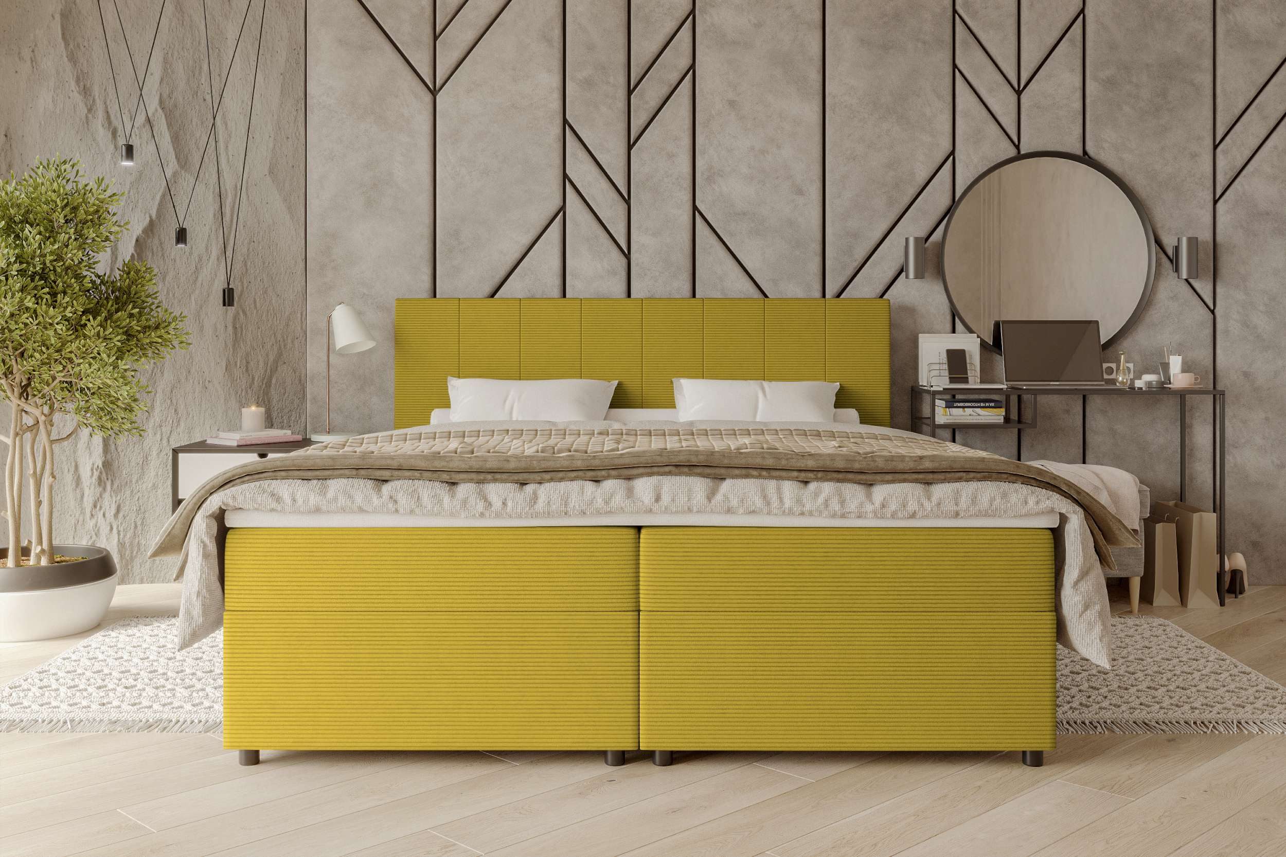 99rooms Boxspringbett Kira (Schlafzimmerbett, Bett), 140/160/180x200 günstig online kaufen