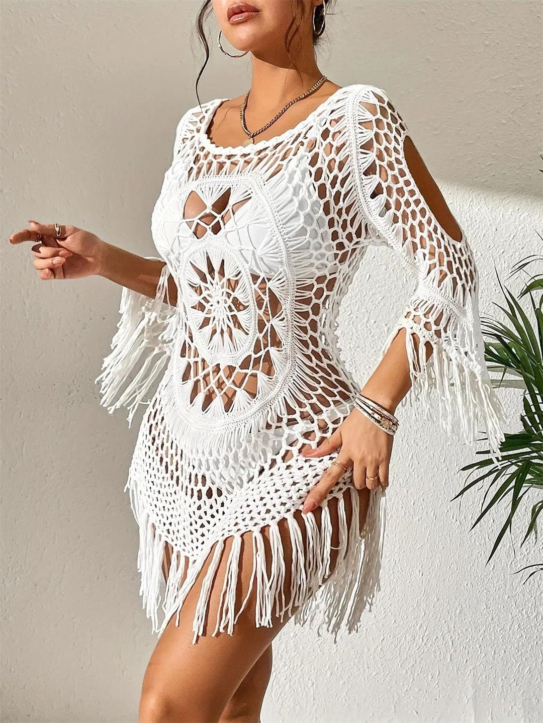 RWEUOQ Strandkleid Damen Bikini Cover Up günstig online kaufen