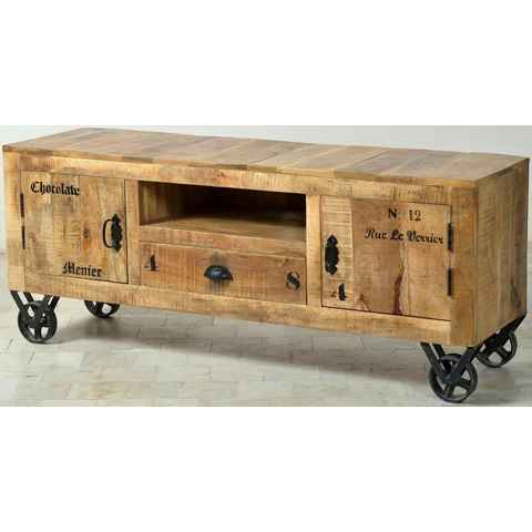 SIT Lowboard Rustic, im Factory design, Breite 140 cm, Shabby Chic, Vintage