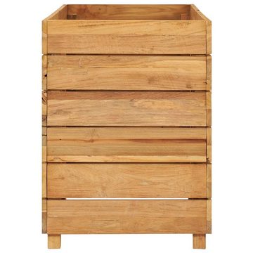 DOTMALL Hochbeet Hochbeet 100x40x55 cm Massivholz Teak und Stahl