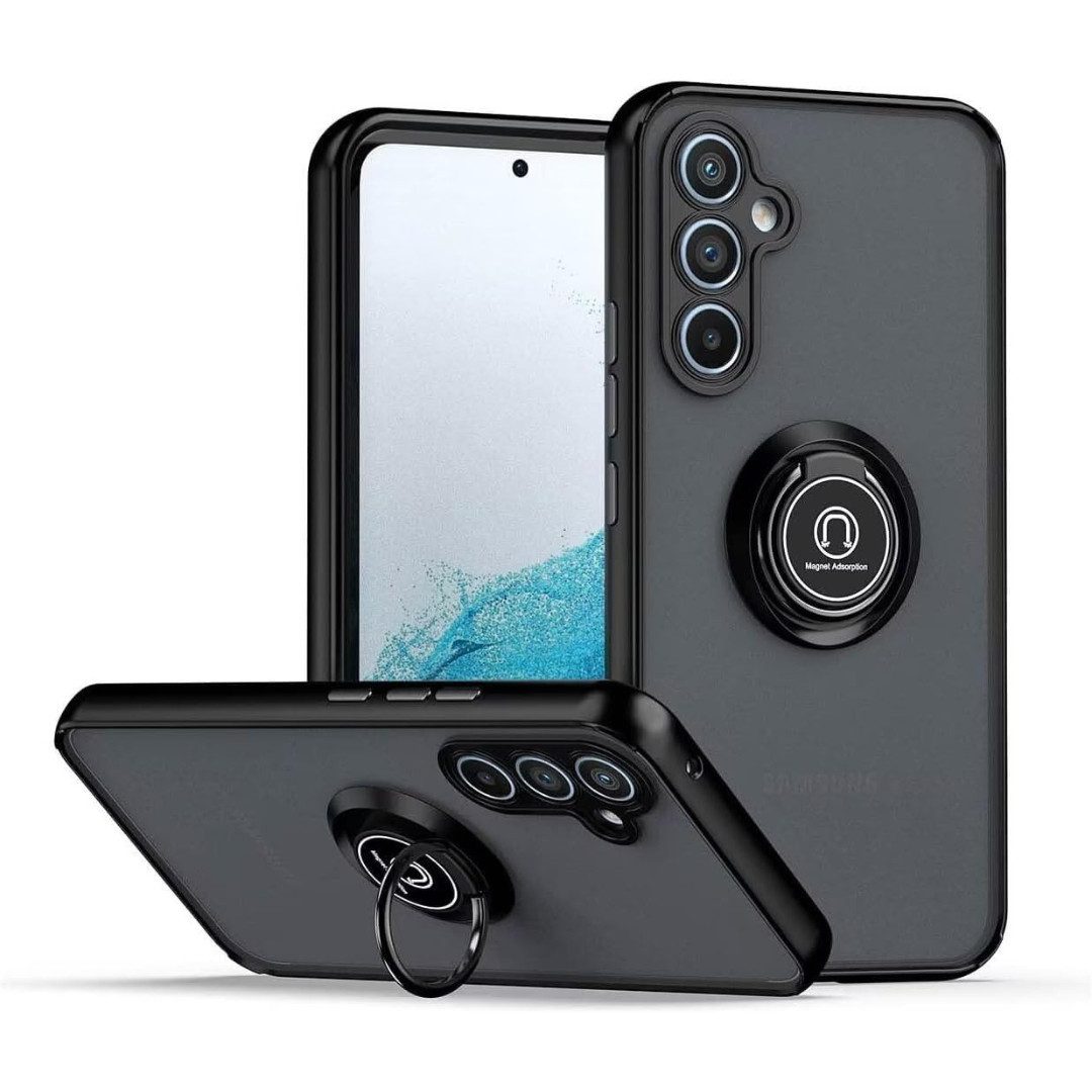 SmartUP Smartphone-Hülle für Samsung Galaxy A25 5G Schutzhülle Ringhalter Handyhülle Slim Case, Ringhalter, Standfunktion